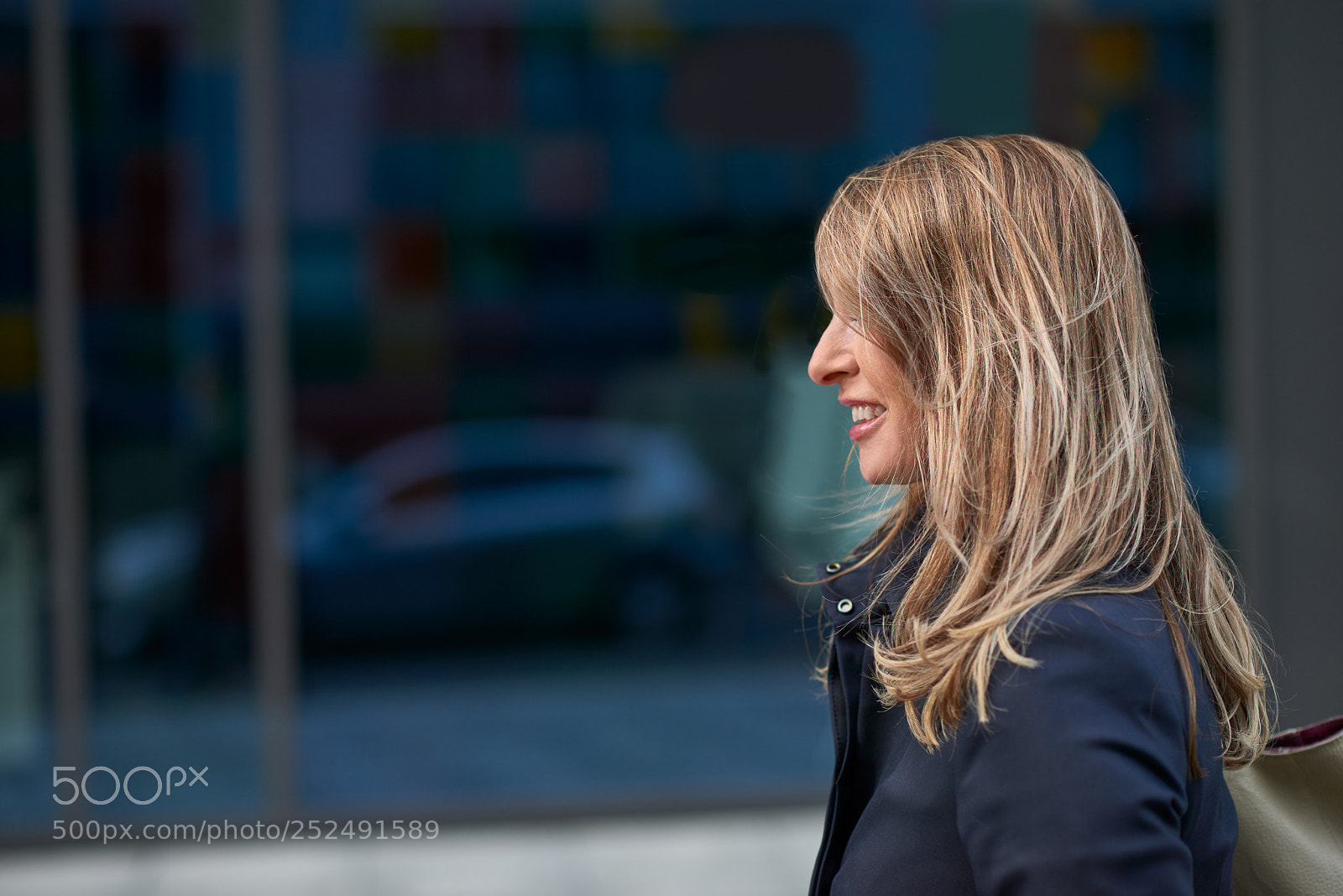 Nikon D800 sample photo. Happy blond woman walking photography