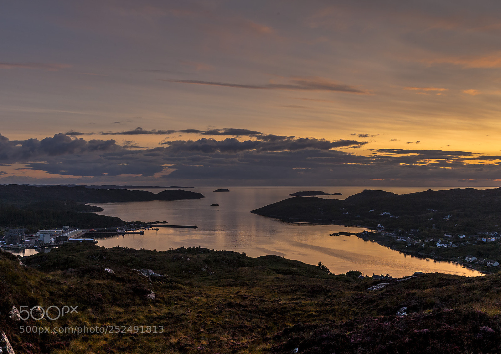 Canon EOS 5D Mark II sample photo. Lochinver sunset photography