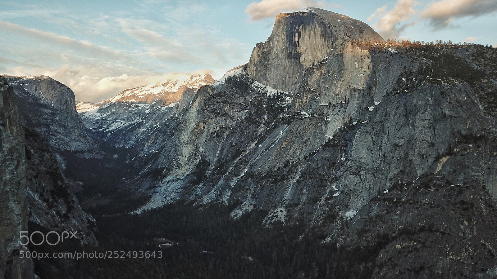 DJI FC220 sample photo. Half dome, last light photography
