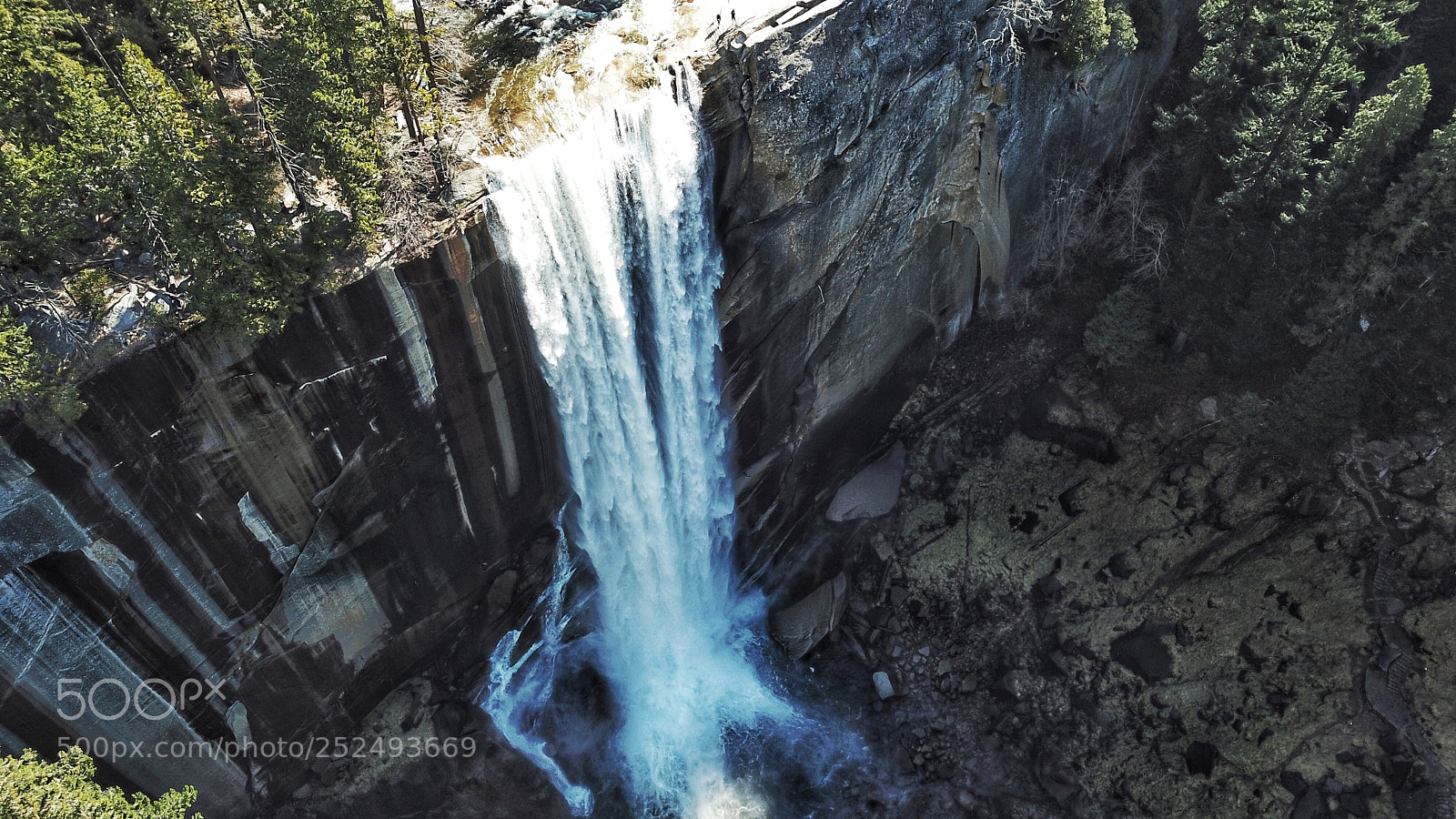 DJI FC220 sample photo. Vernal falls, yosemite photography