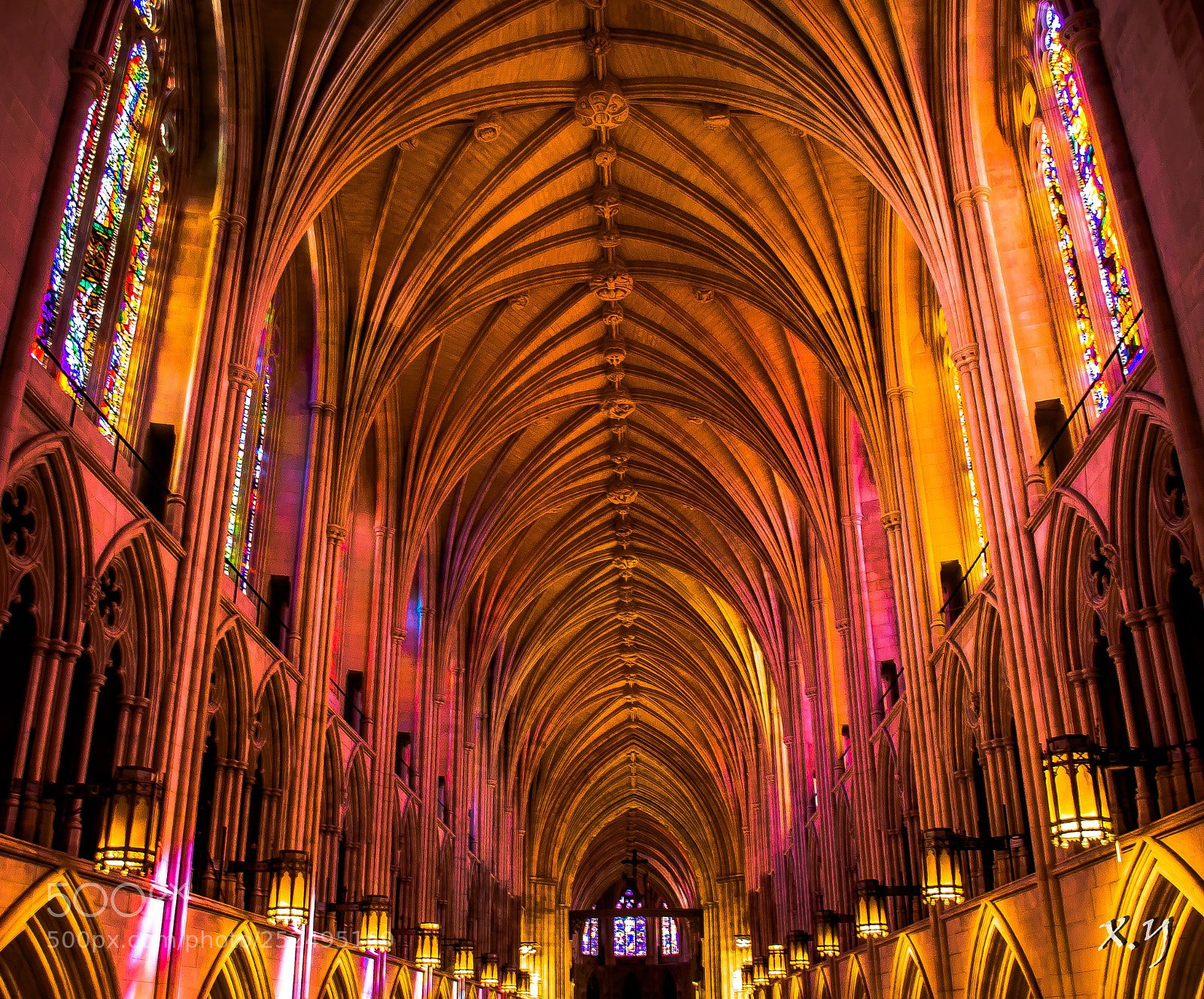 Nikon D7000 sample photo. Washington national cathedral hall photography