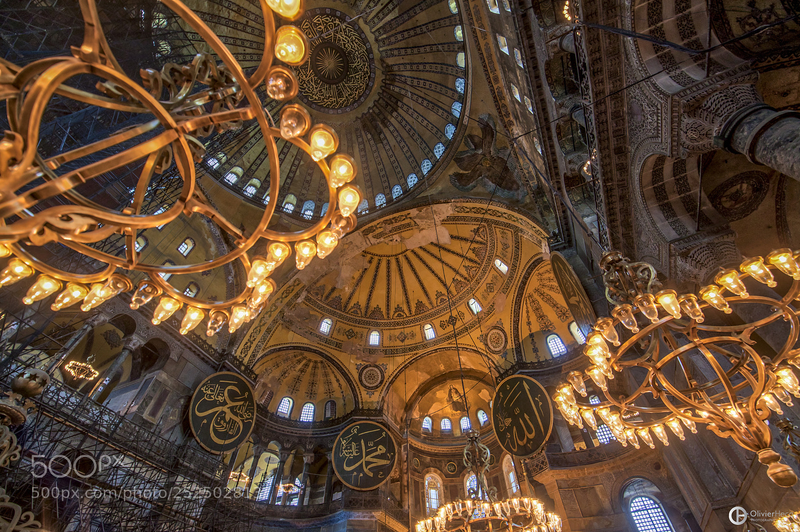 Canon EOS 5D Mark II sample photo. Inside hagia sophia photography