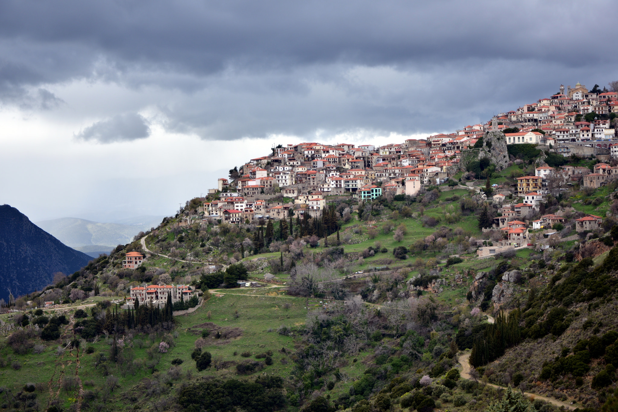 Nikon D3400 sample photo. Arahova village  - greece photography