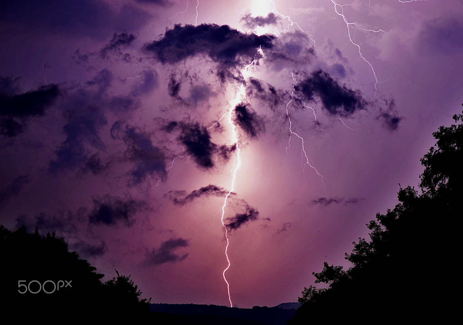 Nikon D3200 sample photo. Purple electric sky photography