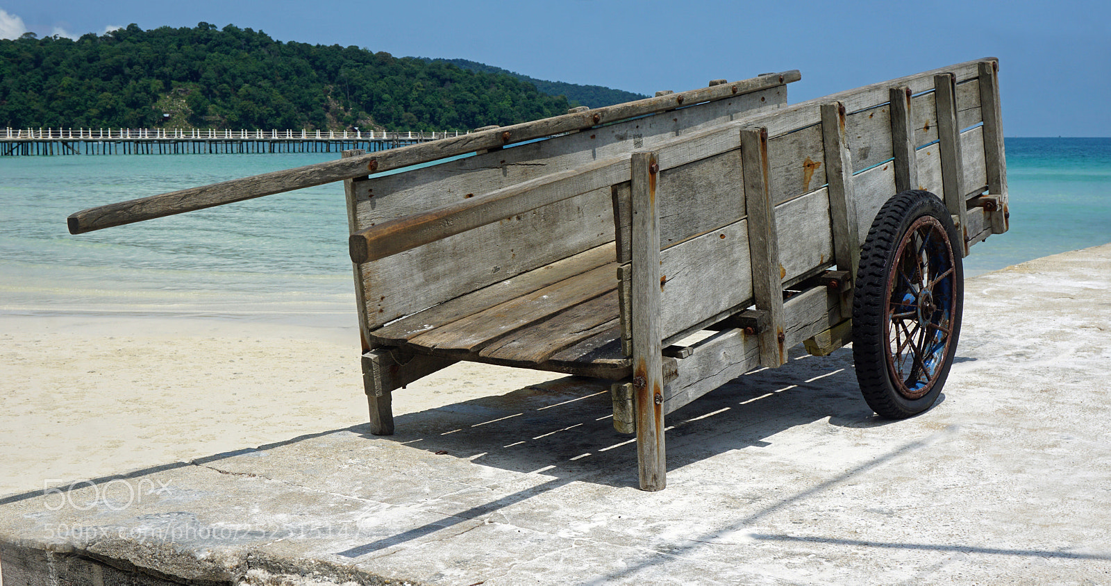 Sony a6000 sample photo. Old cart on jetty photography