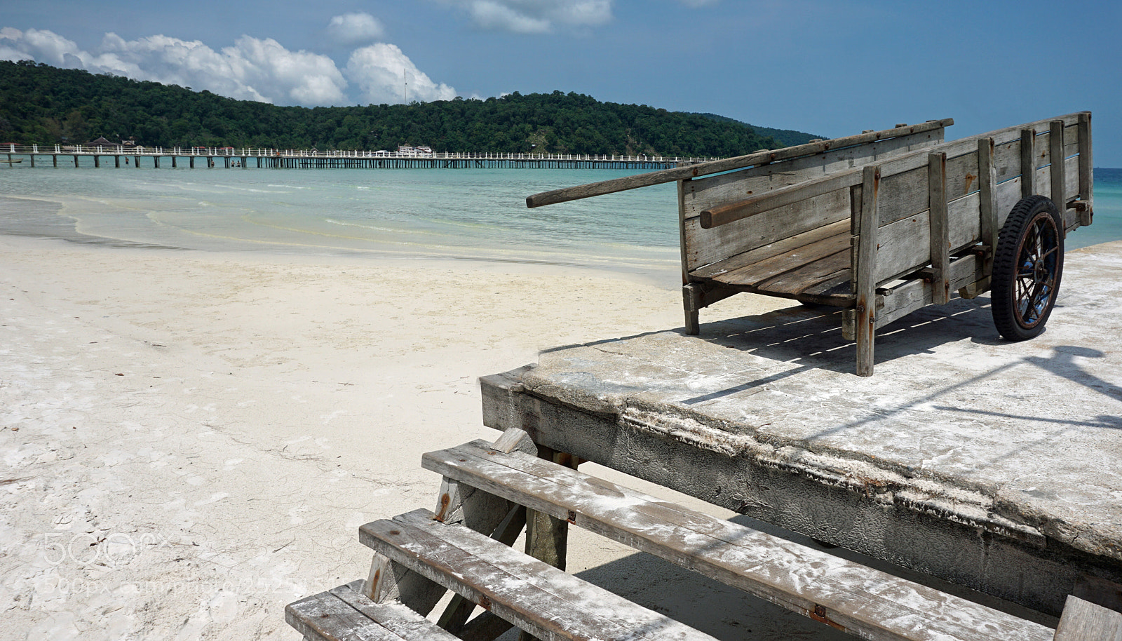 Sony a6000 sample photo. Old cart on jetty photography