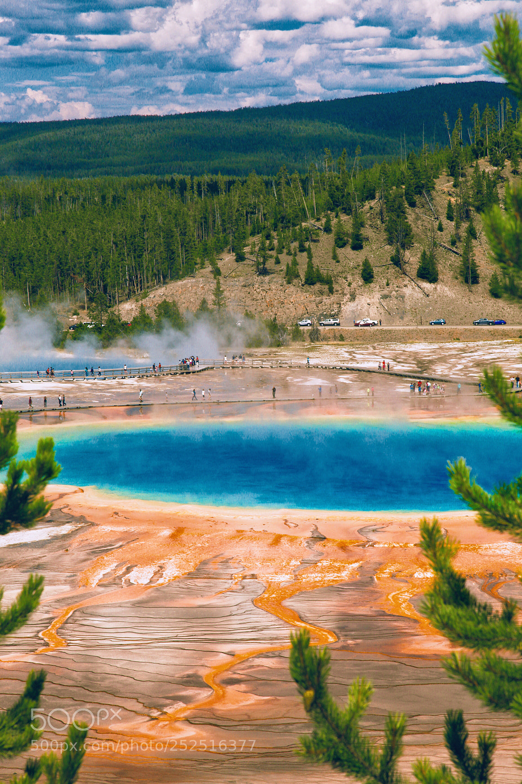Canon EOS 5D Mark II sample photo. Grand prismatic spring at photography