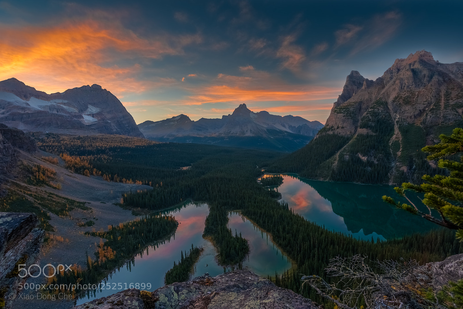 Sony a9 sample photo. Sunset at lake o'hara photography