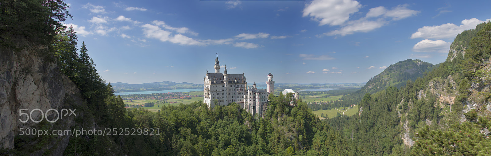 Nikon D800 sample photo. Neuschwanstein castle panorama photography