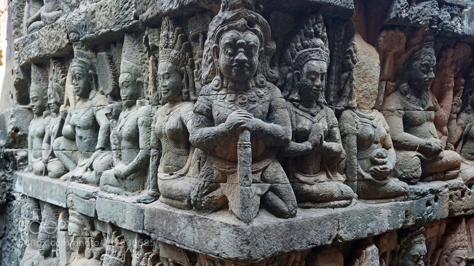 Sony a6000 sample photo. Angkor wat wall figures photography