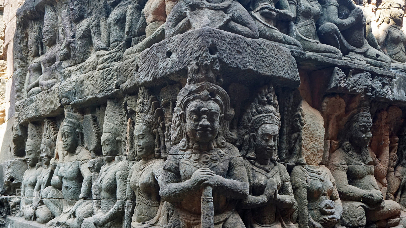 Sony a6000 sample photo. Angkor wat wall figures photography