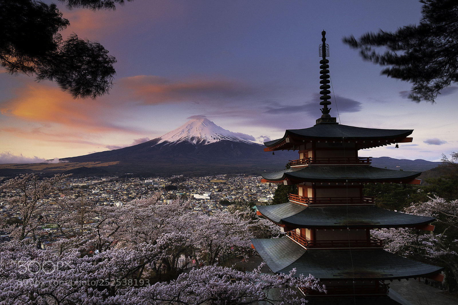 Fujifilm X-H1 sample photo. Chureito pagoda with view photography