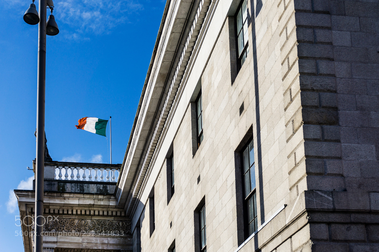 Sony a6000 sample photo. Irish flag in dublin photography