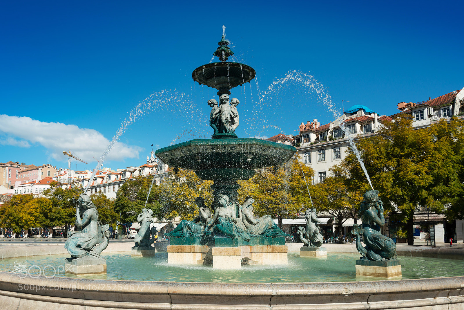 Nikon D800 sample photo. Rossio square in lisbon photography