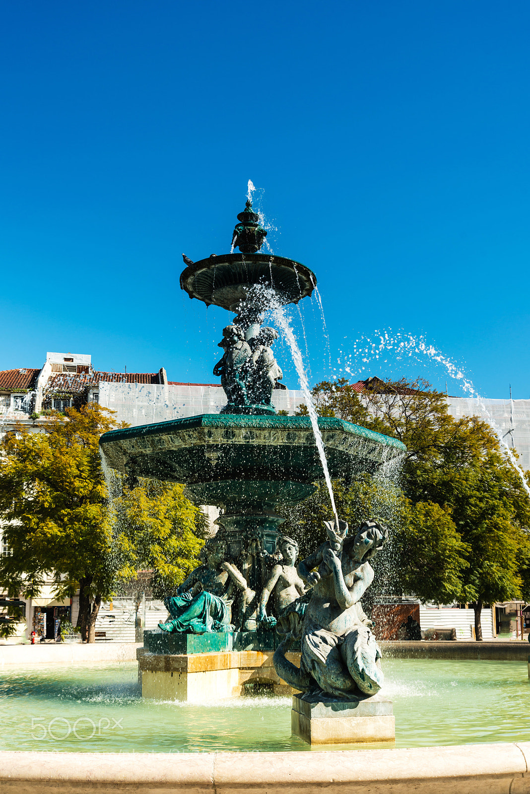 Nikon D800 sample photo. Rossio square in lisbon photography
