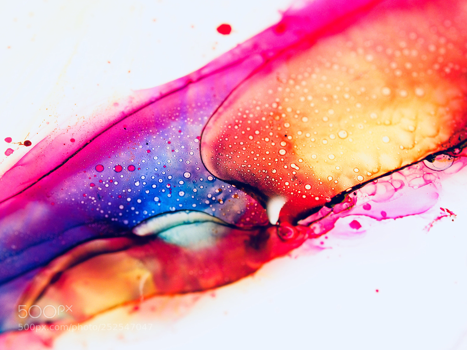 Olympus OM-D E-M1 sample photo. Sciart ink, water, soap photography
