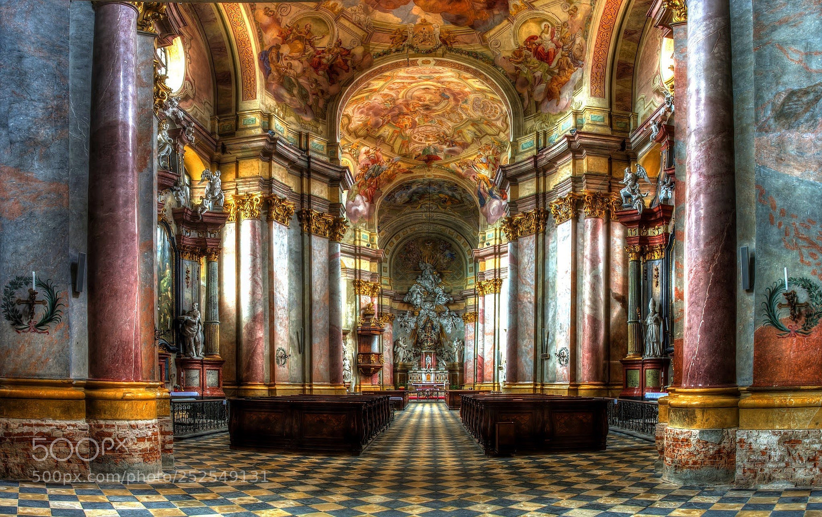 Canon EOS 7D sample photo. Benedictine church in rajhrad photography