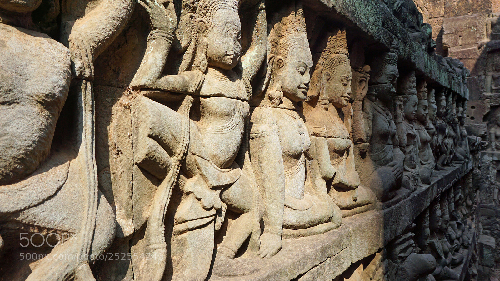 Sony a6000 sample photo. Angkor wat wall figures photography