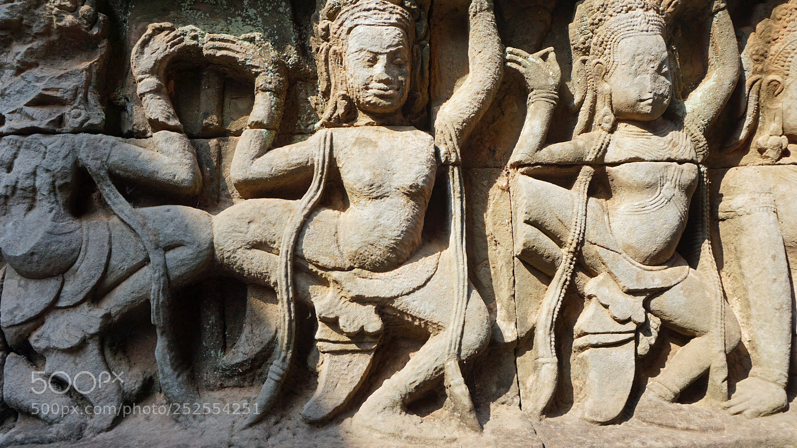 Sony a6000 sample photo. Angkor wat wall figures photography