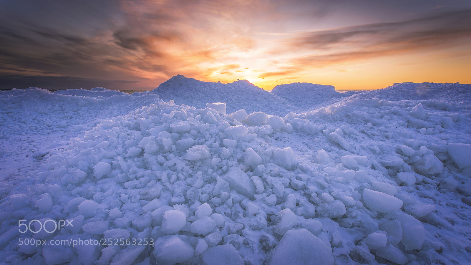 Sony a7R sample photo. Icy sunset. photography