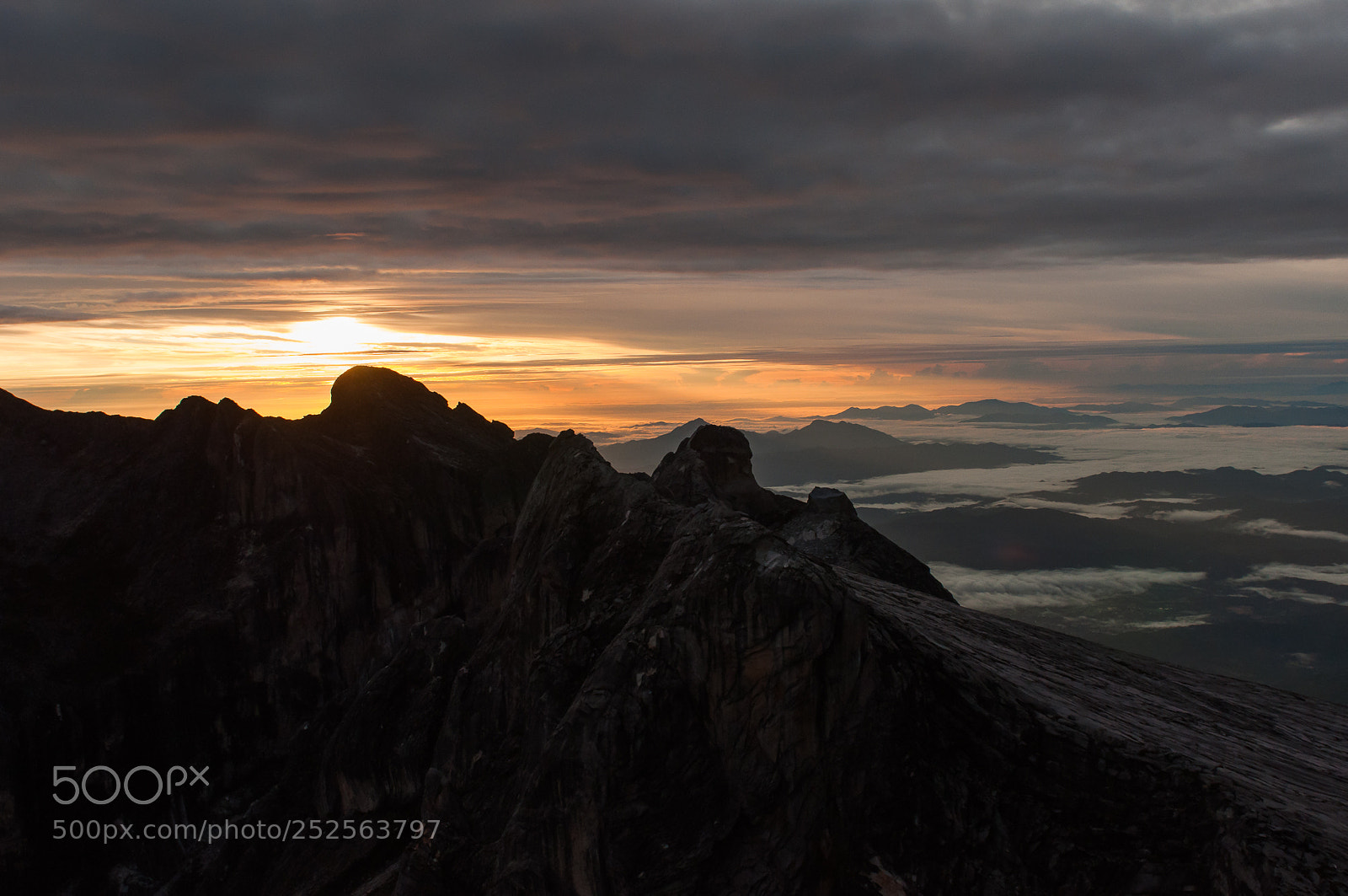 Nikon D90 sample photo. Sunrise from kinabalu peak photography