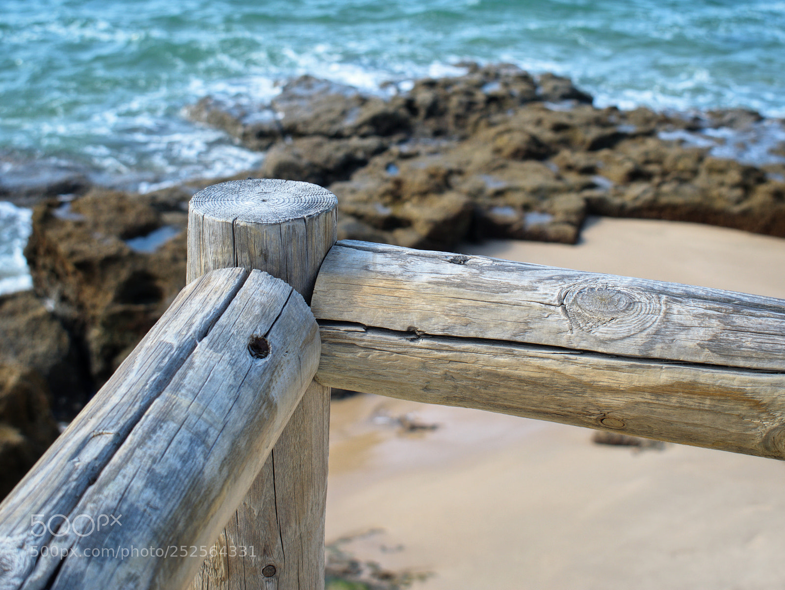 Nikon D5300 sample photo. Handrail by the sea. photography