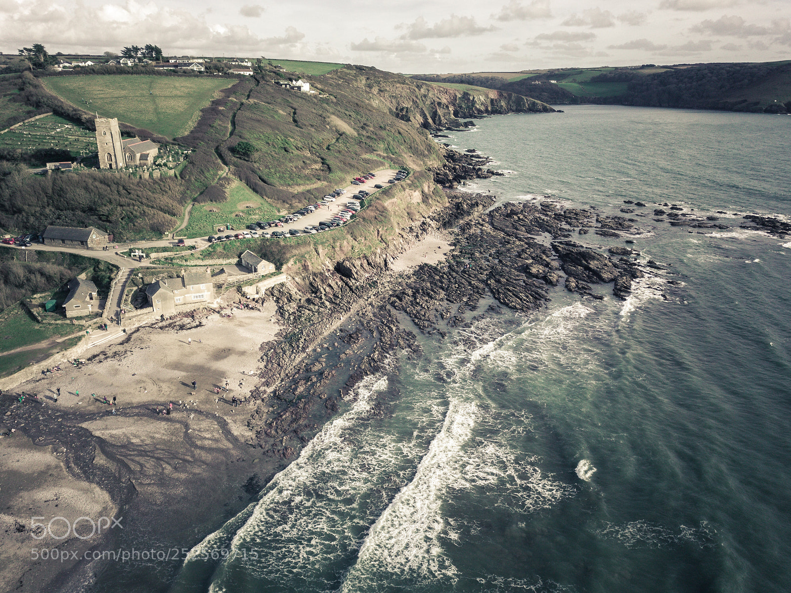 DJI FC220 sample photo. Wembury beach  photography