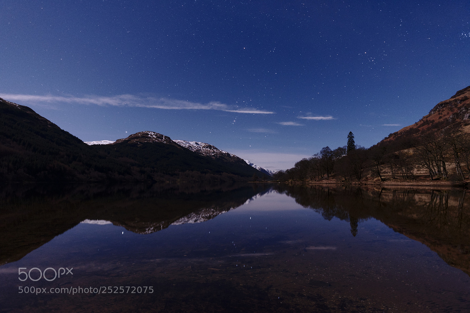 Fujifilm X-T2 sample photo. Stars over loch voil photography