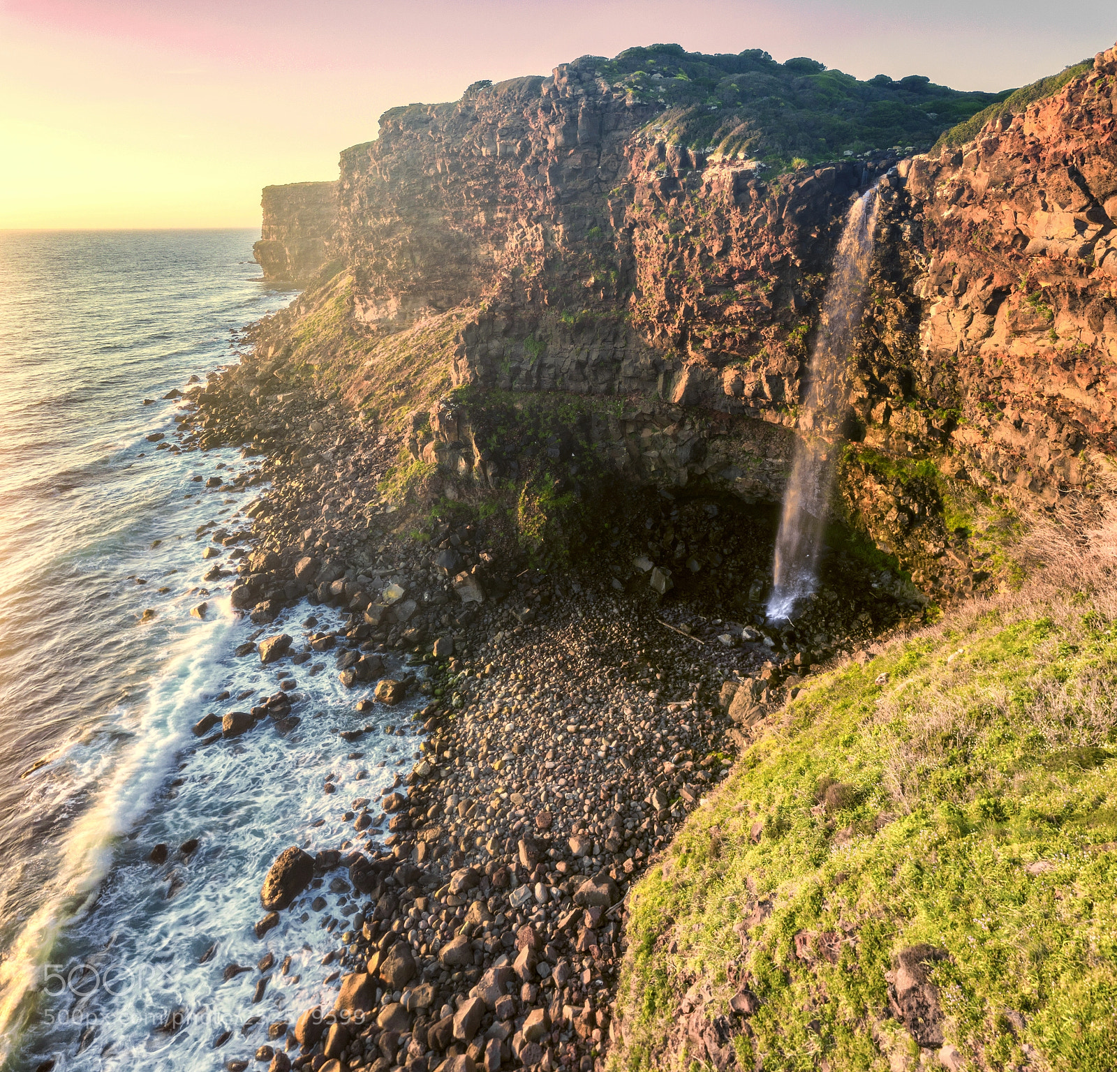 DJI FC220 sample photo. Capo nieddu waterfall photography