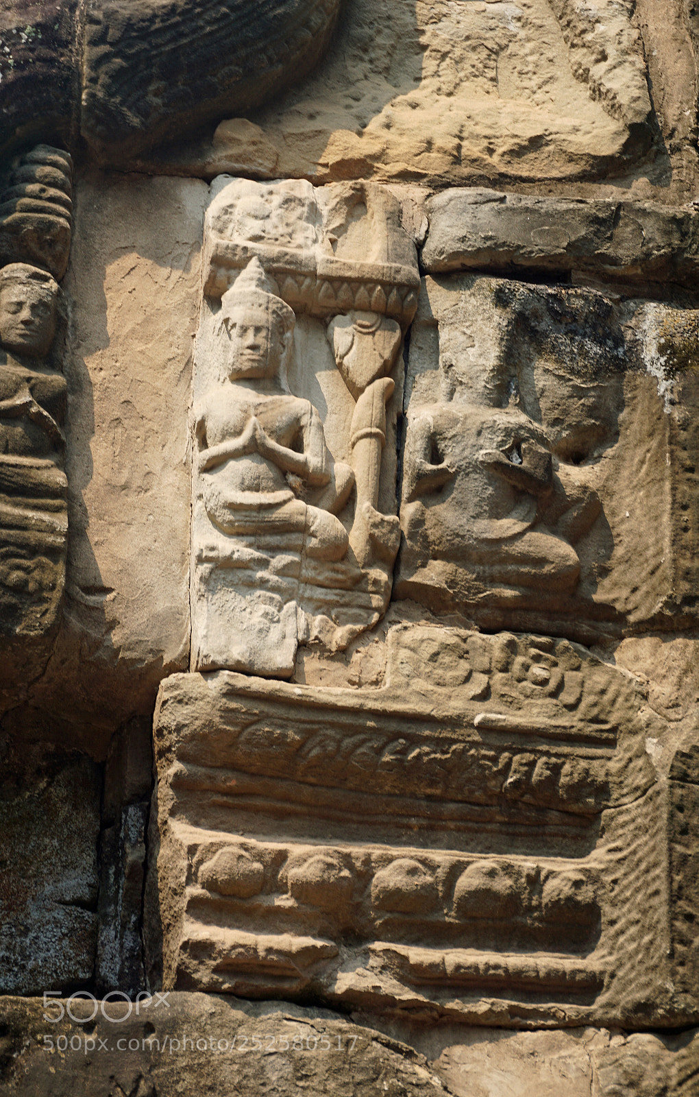 Sony a6000 sample photo. Angkor wat wall figures photography