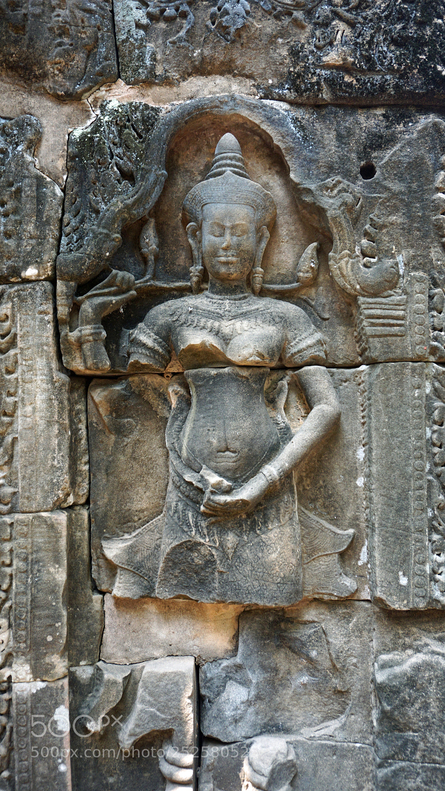 Sony a6000 sample photo. Angkor wat wall figures photography