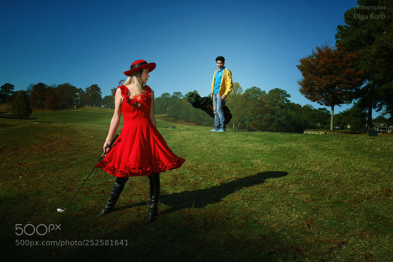 Canon EOS 5D sample photo. Golf and love photography