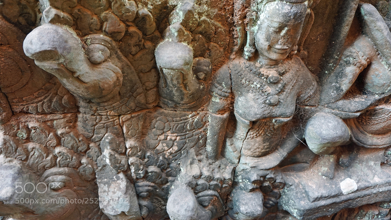 Sony a6000 sample photo. Angkor wat wall figures photography