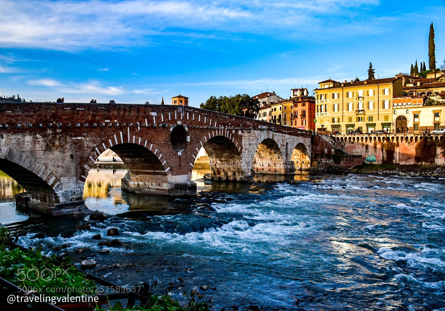 Nikon D5600 sample photo. Verona ponte pietra bridge photography