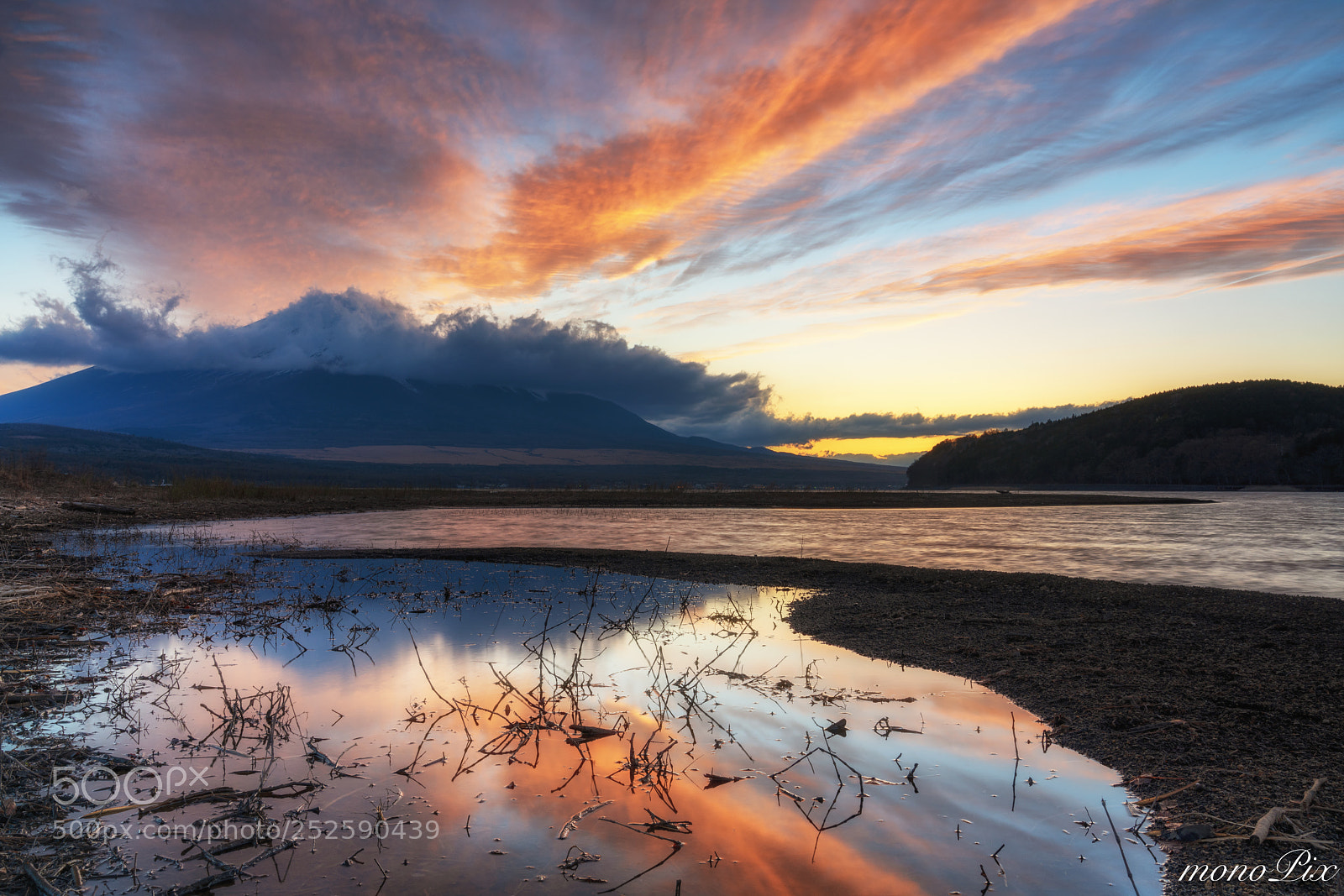 Sony a7R III sample photo. Sunset at mt.fuji photography