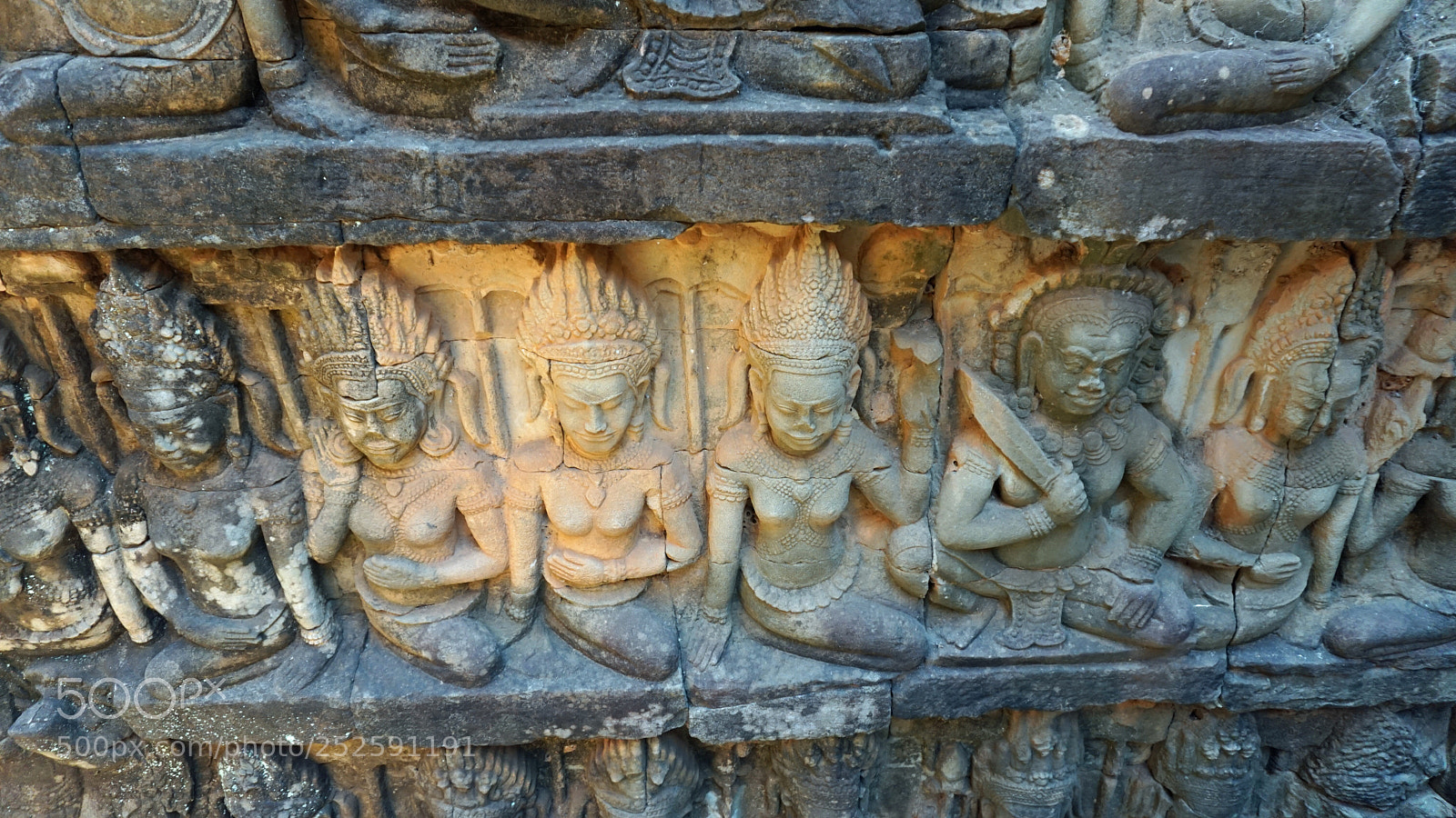 Sony a6000 sample photo. Angkor wat wall figures photography