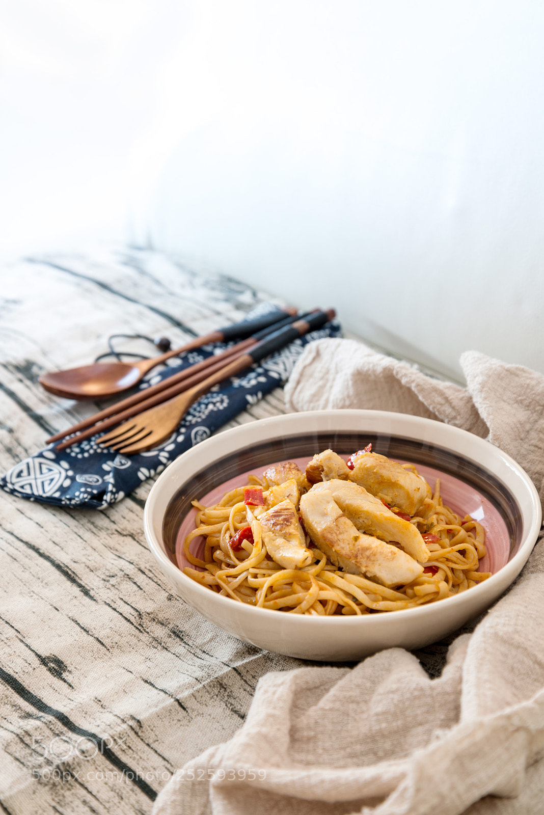 Nikon D800 sample photo. Fried chicken noodle food photography