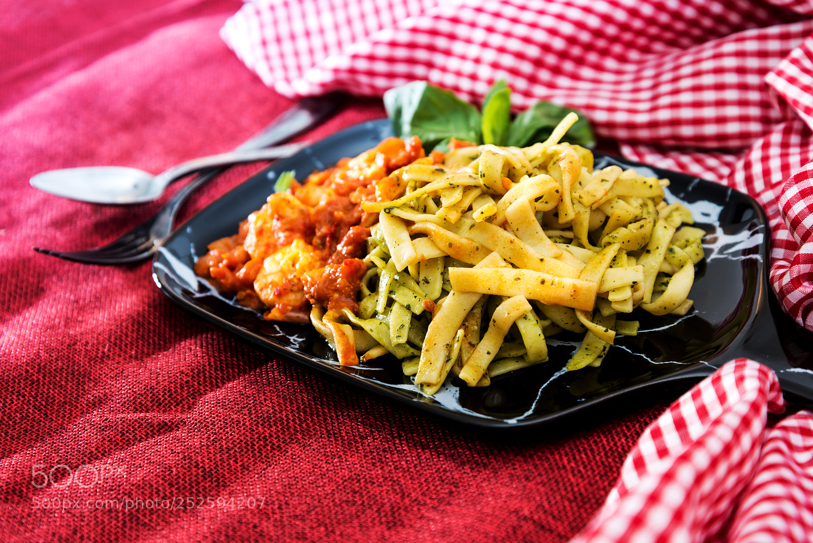 Nikon D800 sample photo. Pasta with shrimp dinner photography