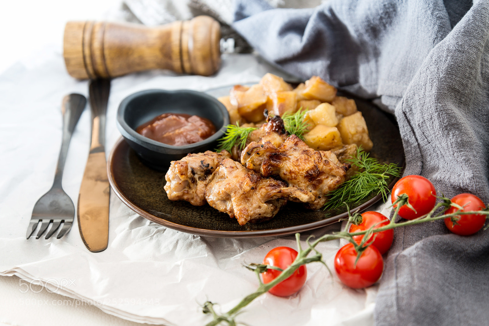 Nikon D800 sample photo. Chicken wings with sauce photography