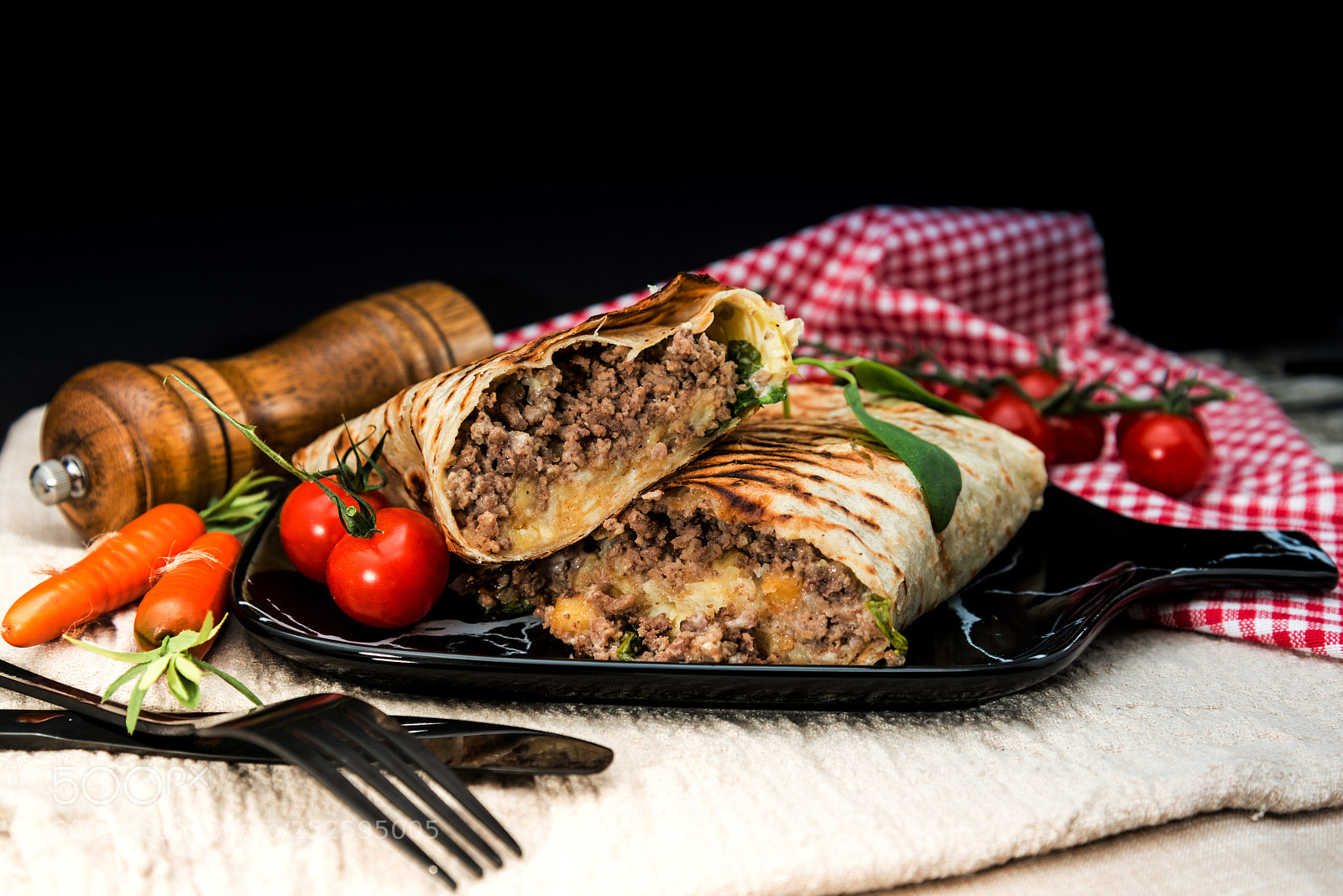 Nikon D800 sample photo. Mexican fajita wraps with photography