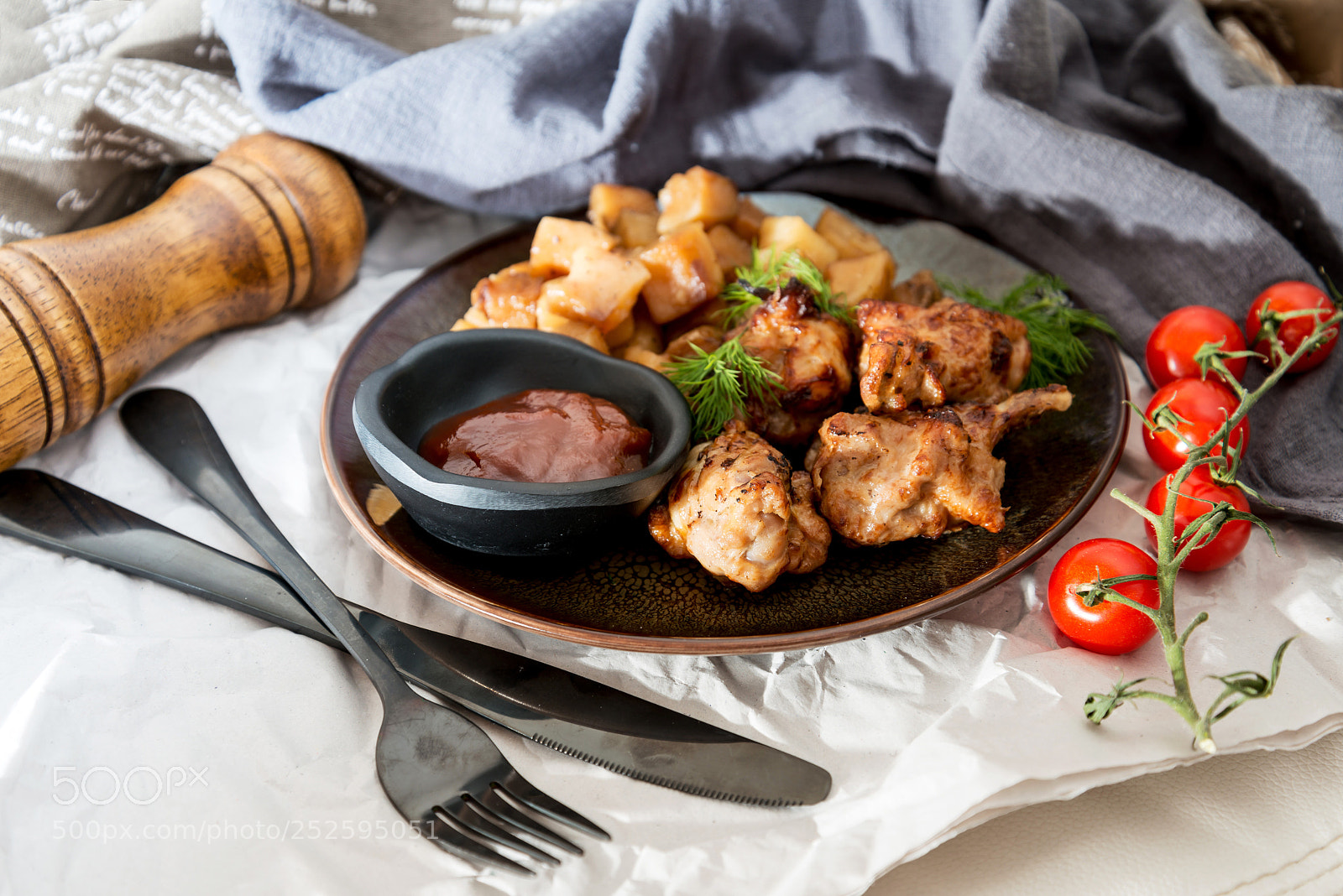 Nikon D800 sample photo. Roasted sleeves chicken with photography