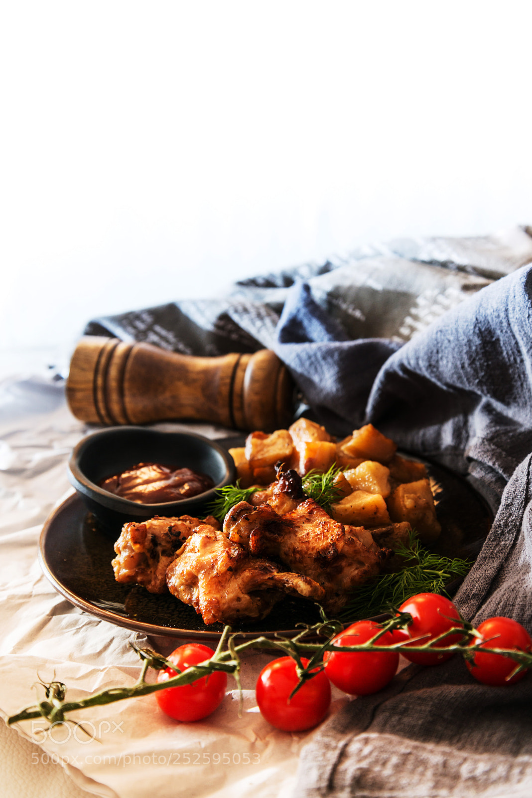 Nikon D800 sample photo. Roasted sleeves chicken with photography