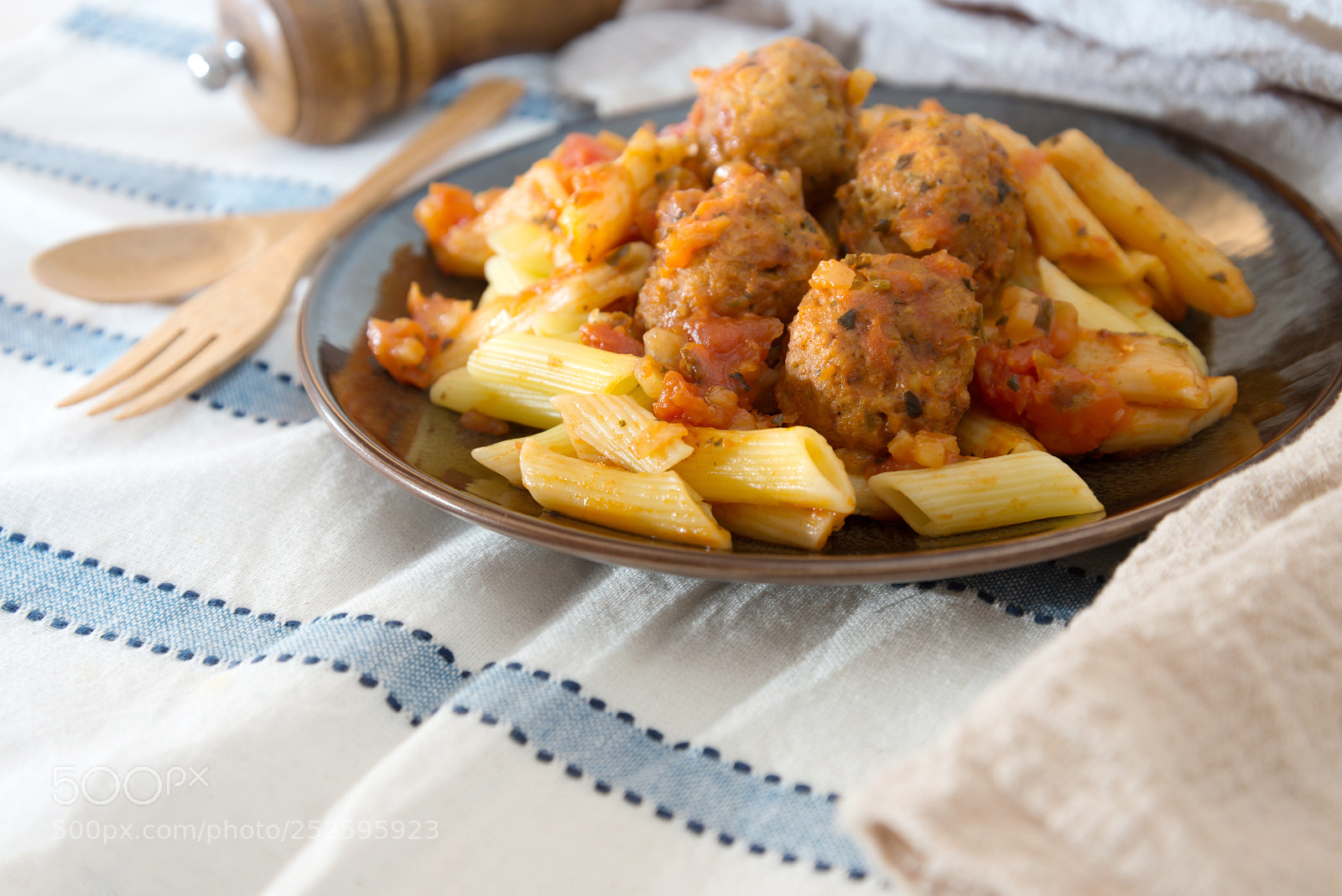 Nikon D800 sample photo. Tasty penne with meat photography