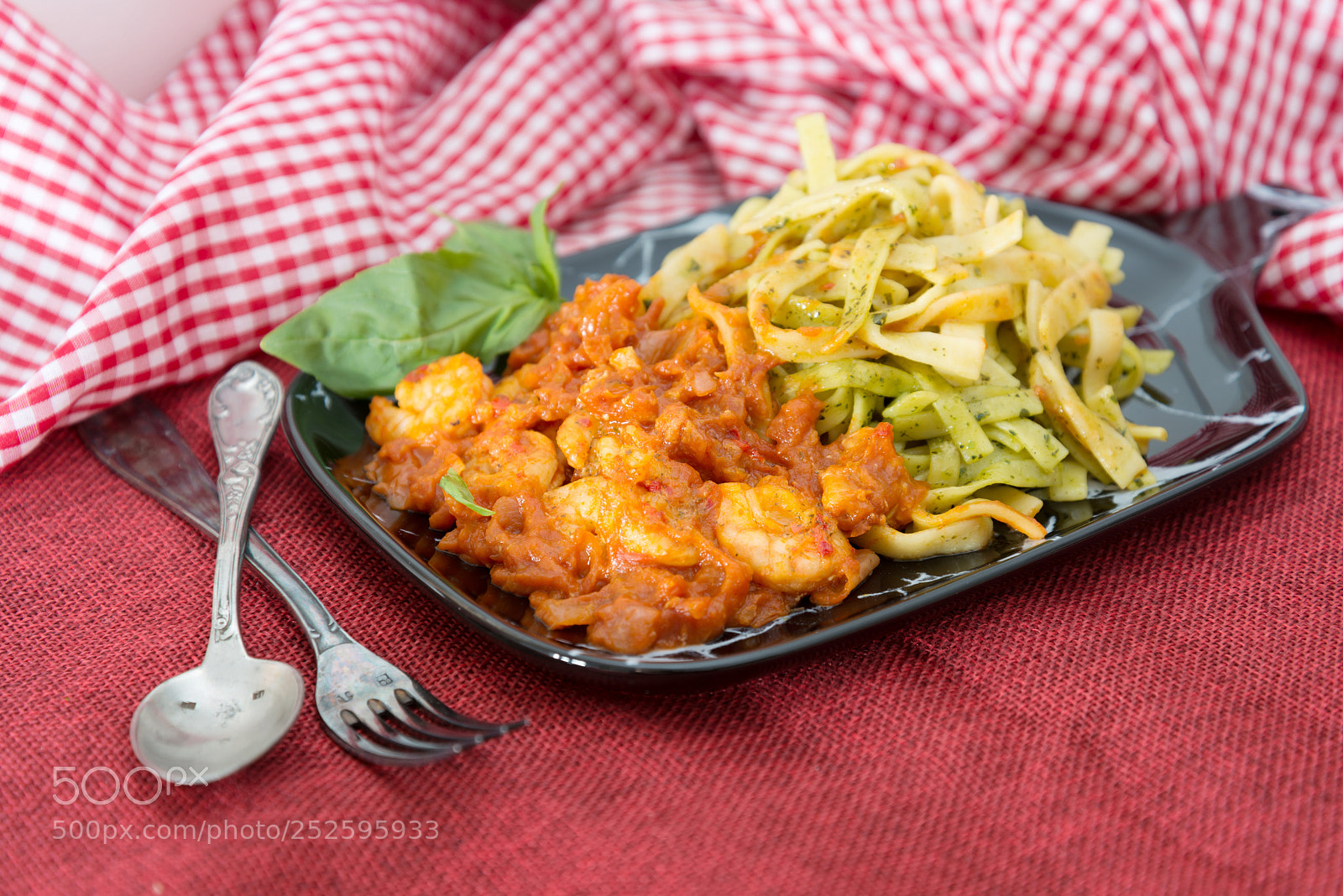 Nikon D800 sample photo. Pasta with shrimp dinner photography