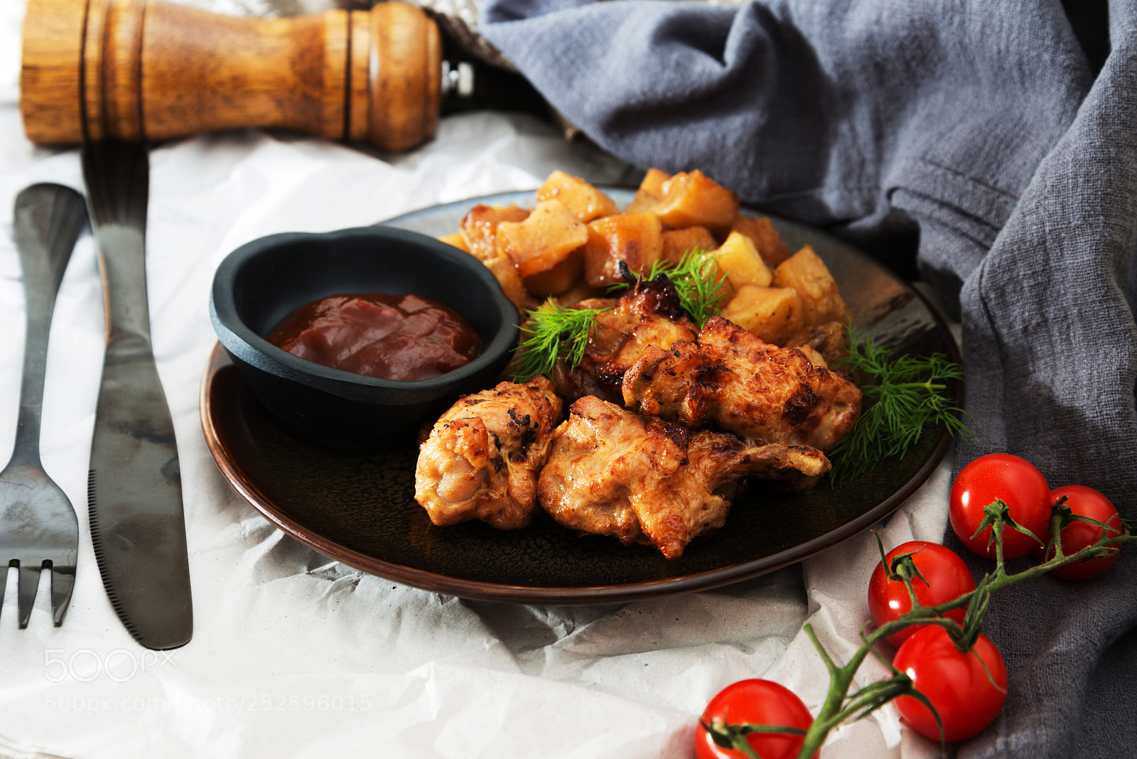 Nikon D800 sample photo. Roasted sleeves chicken with photography