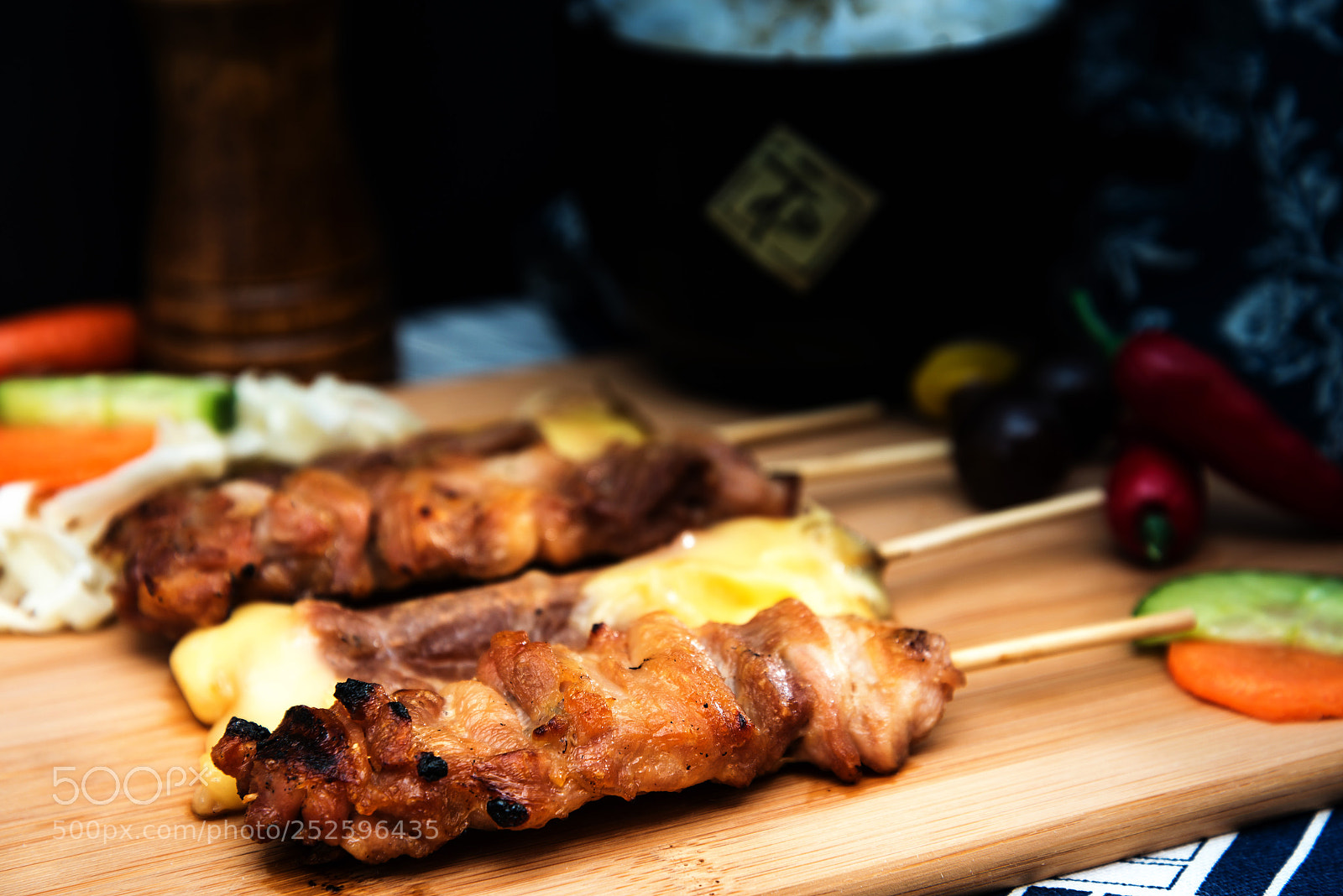 Nikon D800 sample photo. Traditional japanese skewer yakitori photography