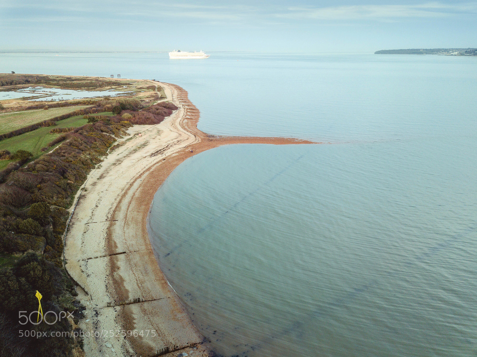 DJI FC220 sample photo. View of shipping lane photography