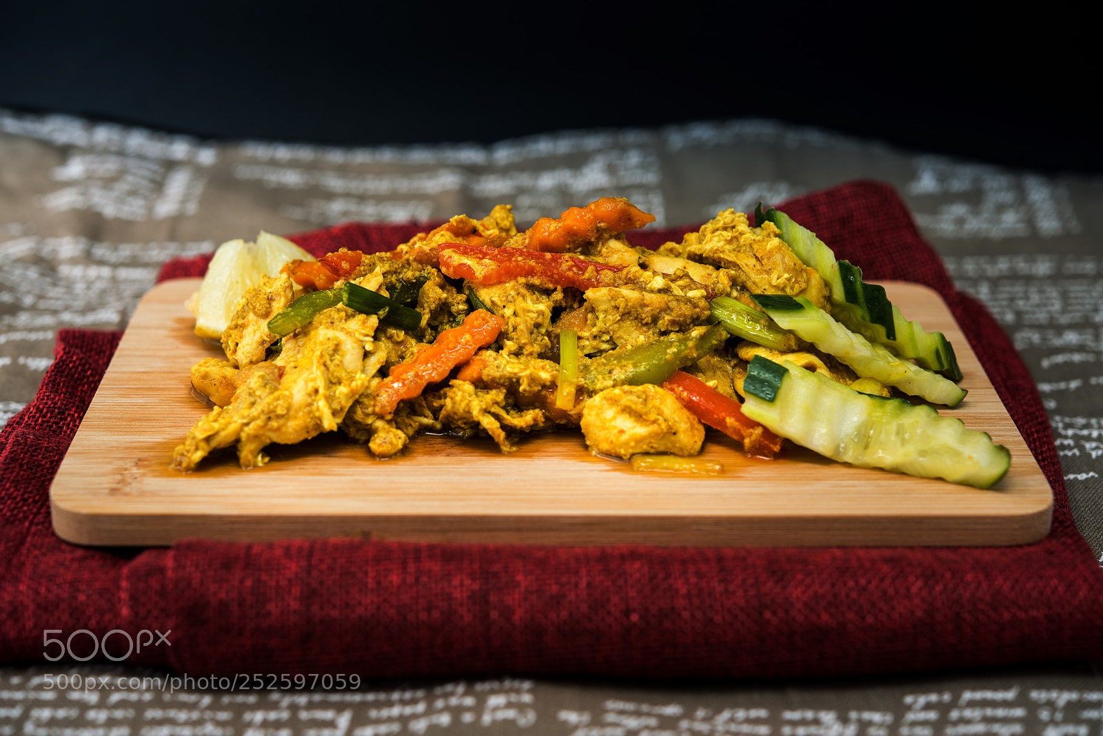 Nikon D800 sample photo. Wok fried chicken stir photography