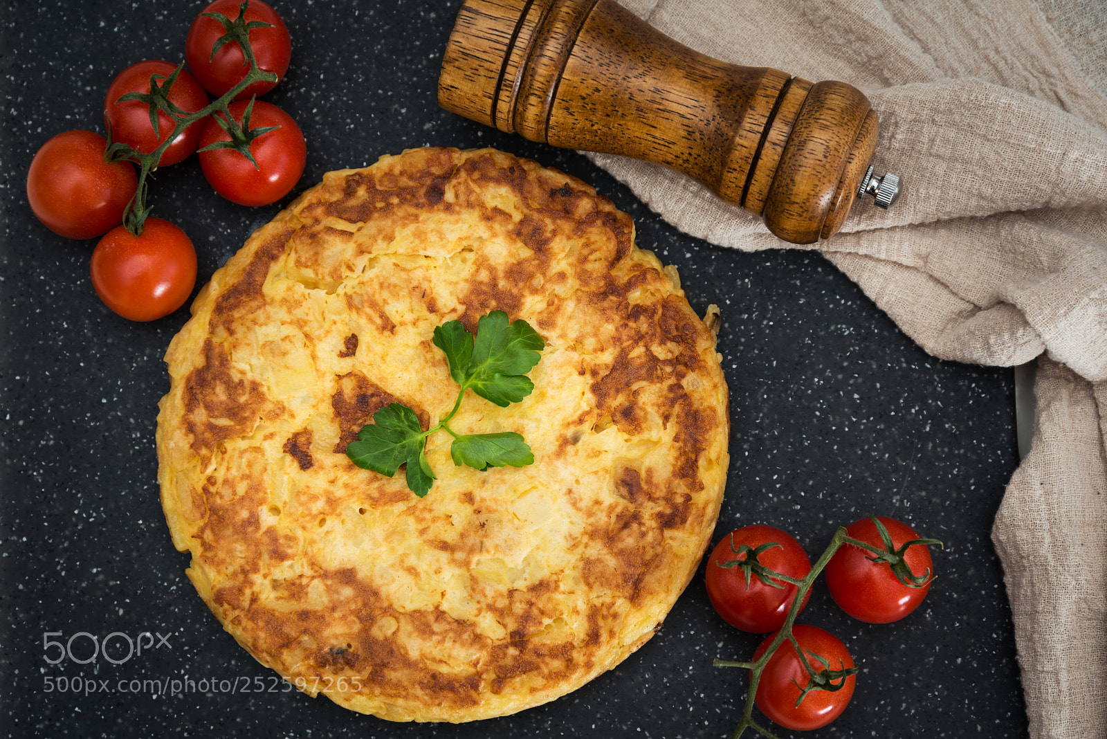 Nikon D800 sample photo. Omelet with ham tomato photography