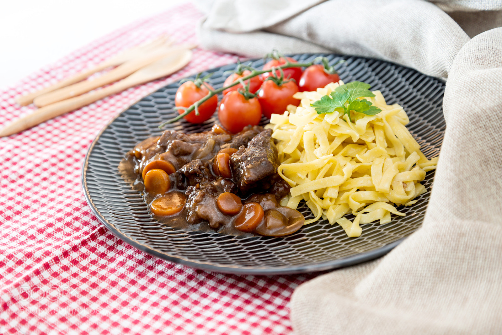 Nikon D800 sample photo. Home made beef bourguignon photography